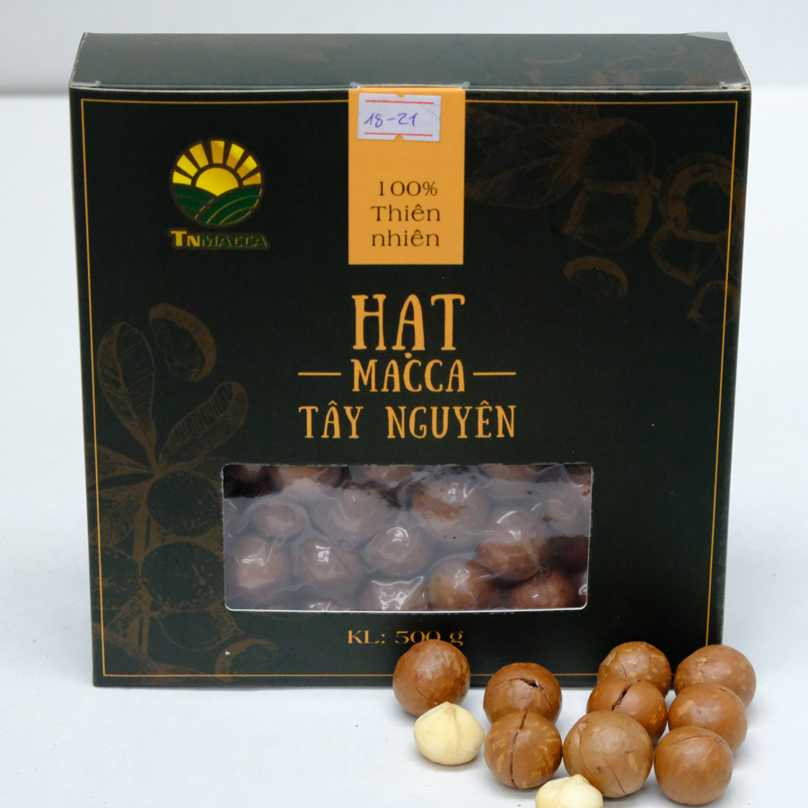 Macca sấy nứt size 18-21 mm Hộp 500g 