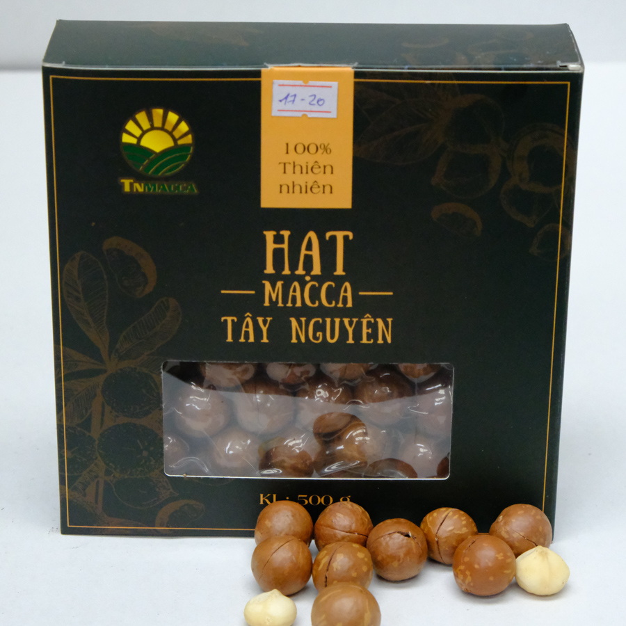 Macca sấy nứt size 17-20 mm - 2 hộp 500g ( 1 Kg )